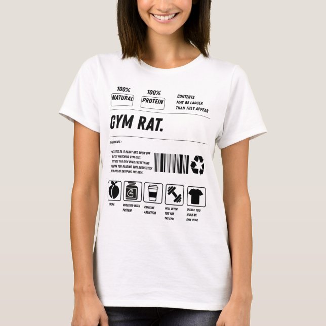 Camiseta Gym Rat Girls Formula: Handle With Gains (Anverso)