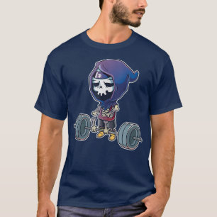 Camiseta Gym Reaper Grim Reaper Deadlifts Workout Halloween