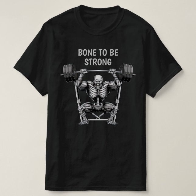 Camiseta Gym Skeleton Black (Diseño del anverso)