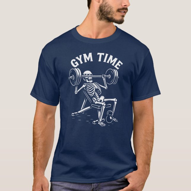 Camiseta Gym Time Skeleton Lifter (Anverso)