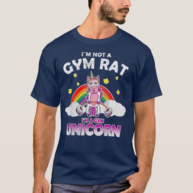 Camiseta Gym Unicorn regalo divertido para albañilería (Anverso)