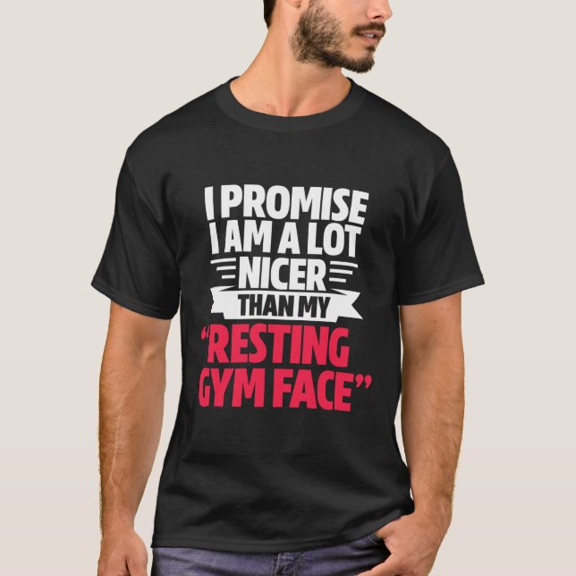Camiseta Gym Workout Bodybuilding Funny My Resting Gym Face (Anverso)