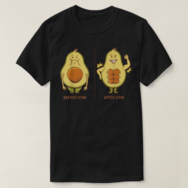 Camiseta Gym Workout Buff Aguacate Muscular (Diseño del anverso)