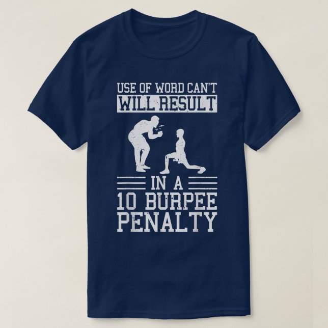Camiseta Gym Workout Burpee Personal Trainer Set Persona (Diseño del anverso)