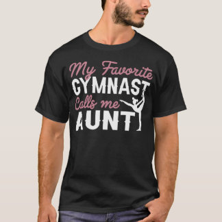 Camiseta Gymnastics Aunt My Favorite Gymnast Calls Me Aunt