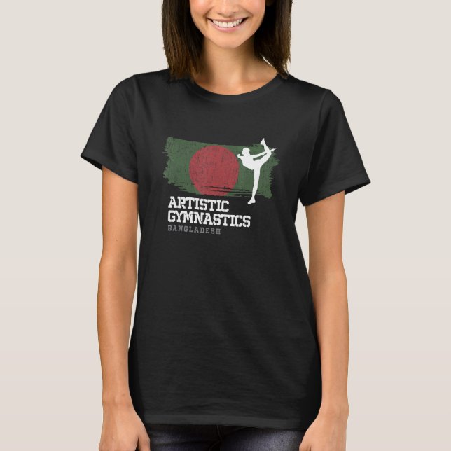 Camiseta Gymnastics Bangladesh Gymnast Girl Artistic Gymnas (Anverso)