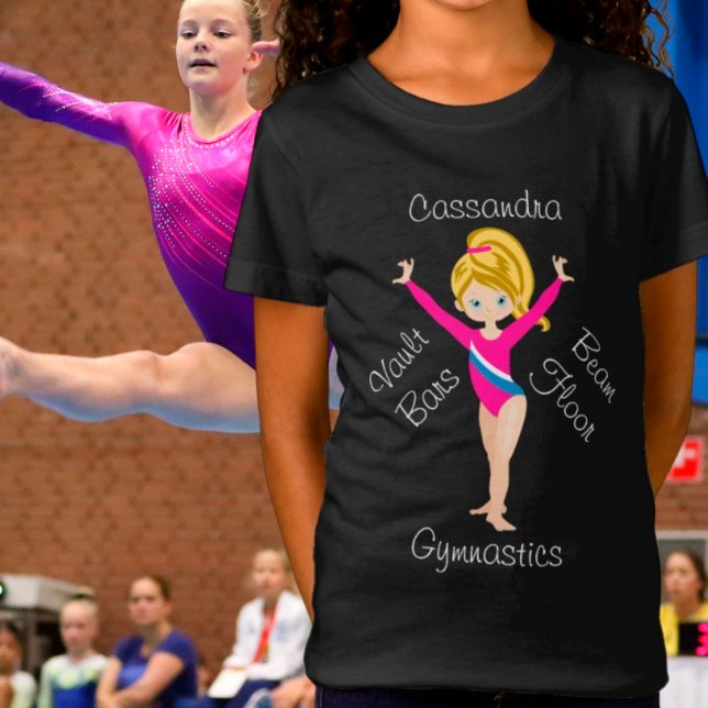Camiseta Gymnastics Blonde, Blue Eyes, Pink Leotard   (Subido por el creador)