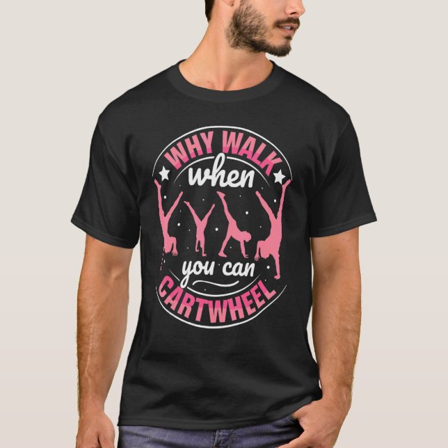 Camiseta Gymnastics Gymnast Parkour Girls Women Cool Cartwh (Anverso)