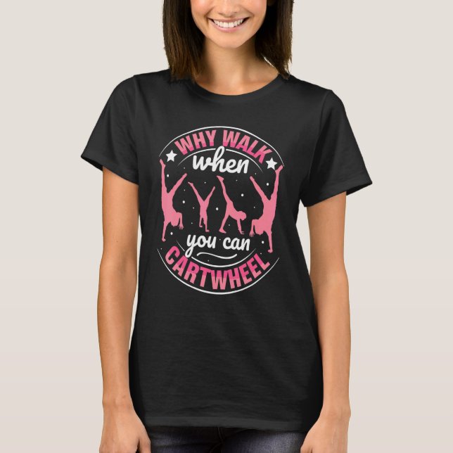 Camiseta Gymnastics Gymnast Parkour Girls Women Cool Cartwh (Anverso)