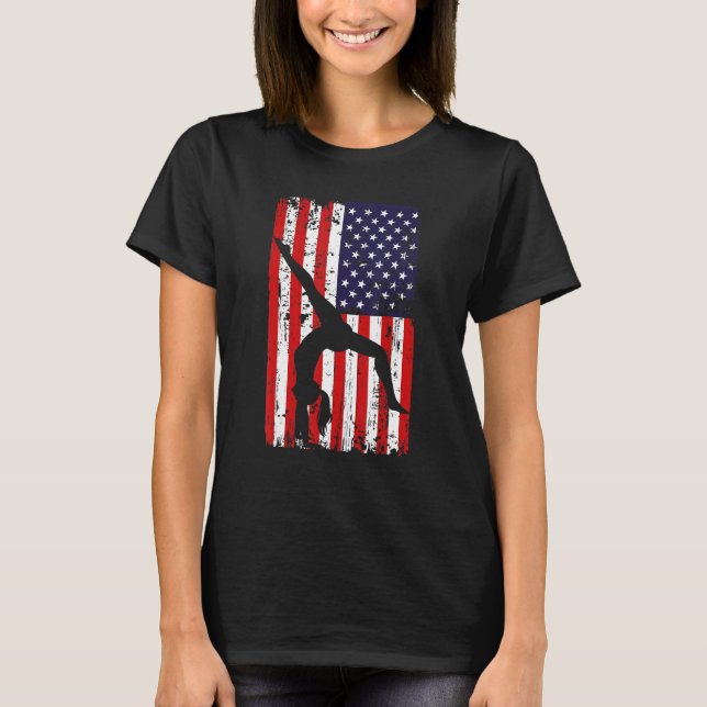 Camiseta gymnastics gymnsatics US flag gymnastics coach spo (Anverso)