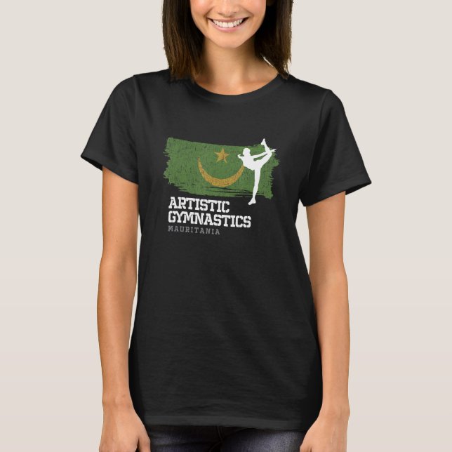 Camiseta Gymnastics Mauritania Gymnast Girl Artistic Gymnas (Anverso)