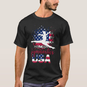 Camiseta Gymnastics Usa Apoya Al Equipo Bandera De Los Ee.U