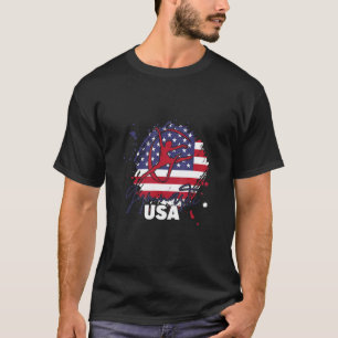 Camiseta Gymnastics Usa Gymnast Team Sports American Usa Fl