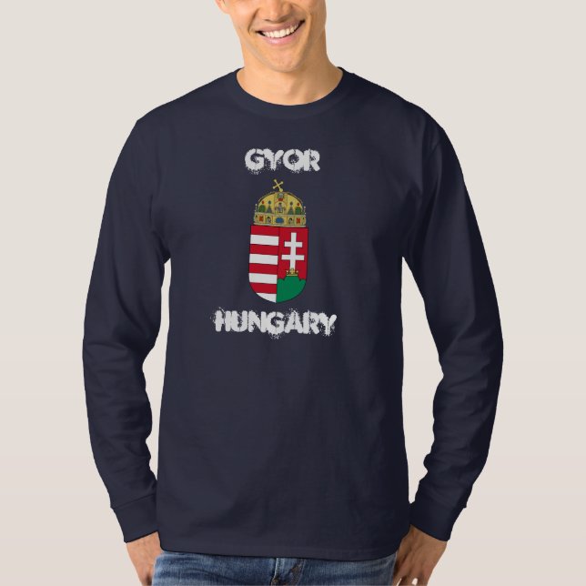 Camiseta Gyor, Hungría con escudo de armas (Anverso)