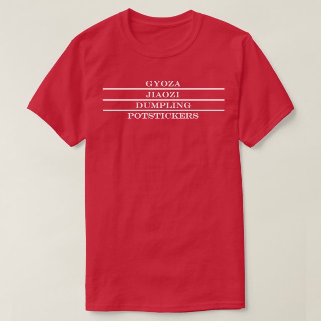 Camiseta gyoza jiaozi dumpling potstickers (Diseño del anverso)