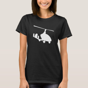 Camiseta Gyrocopter Modelo De Gyroplano De Silueta Para Aut
