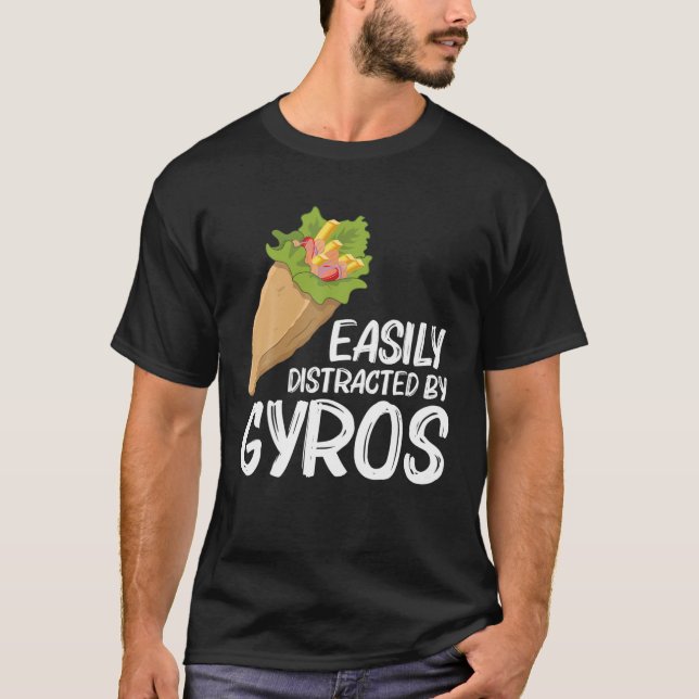 Camiseta Gyros Graciosos Para Hombres Mujeres Gyro Carne Pi (Anverso)