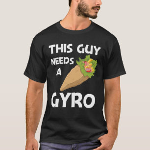 Camiseta Gyros Graciosos Para Hombres Papá Gyro Carne Pita