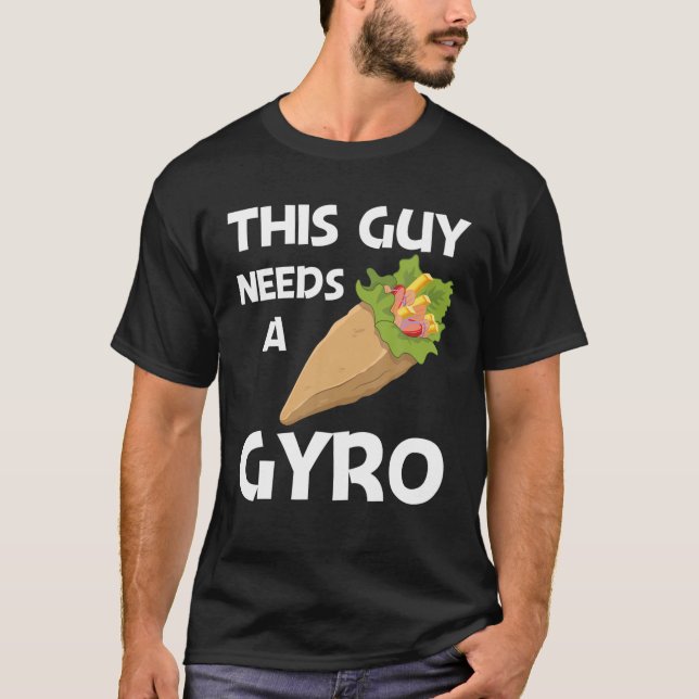 Camiseta Gyros Graciosos Para Hombres Papá Gyro Carne Pita  (Anverso)