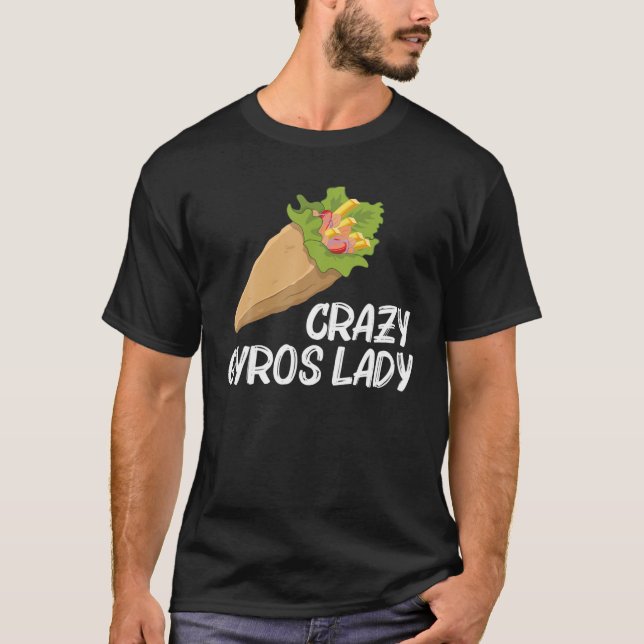 Camiseta Gyros Graciosos Para Mujeres Mamá Gyro Carne Pita  (Anverso)