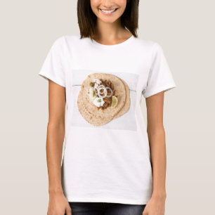 Camiseta Gyros pita con aceitunas coleslaw de tzatziki y fe