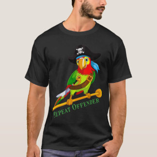 Camiseta H290 Funny Parrot Pirate Repiten Ofender