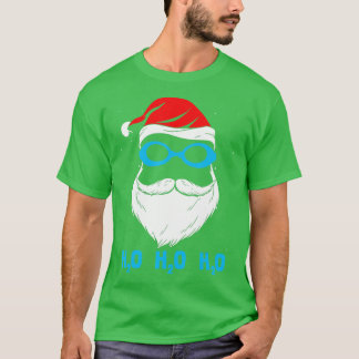 Camiseta H2o H2o H2o Santa Claus Natación Santa Hat Swimín
