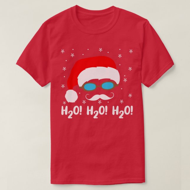 Camiseta H2o H2o H2o Santa Claus Piscina Navidades Sw (Diseño del anverso)