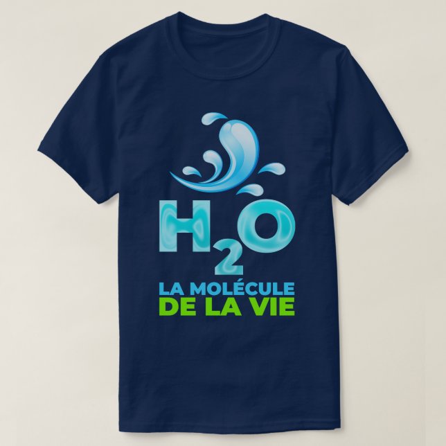 Camiseta H2O la molcule de la vie (Diseño del anverso)