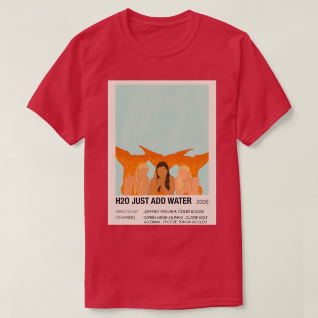 Camiseta H2O sólo añadir trío de agua (Diseño del anverso)