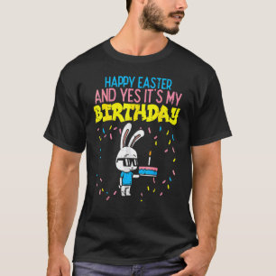 Camiseta H Appy Easter Birthday Bunny C Ake Bday Fiesta Boy