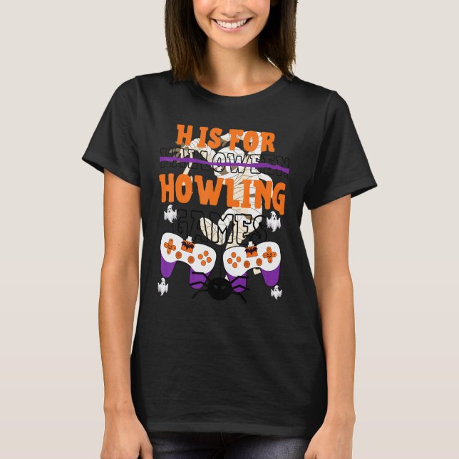 Camiseta H Es Para Amueblar Videojuegos Halloween Spooky Ga (Anverso)