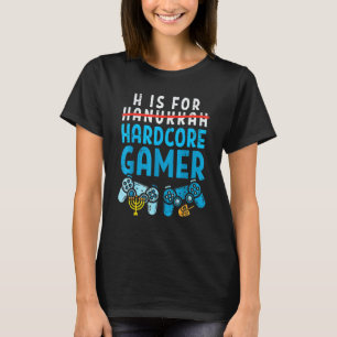 Camiseta H Es Para El Aficionado Gamer Hanukkah Video Gamin