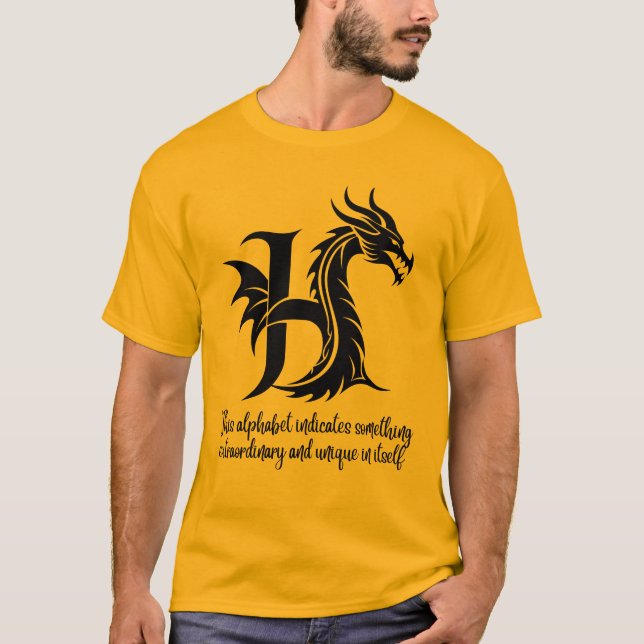 Camiseta H es para el corazón - Alfabeto H personalizado (Anverso)