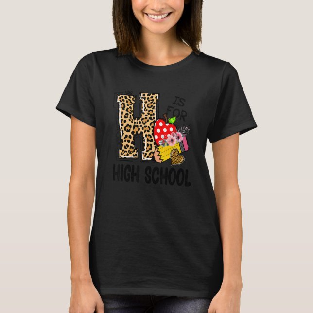 Camiseta H Es Para El Profesor De Leopardo Estudiantil De S (Anverso)