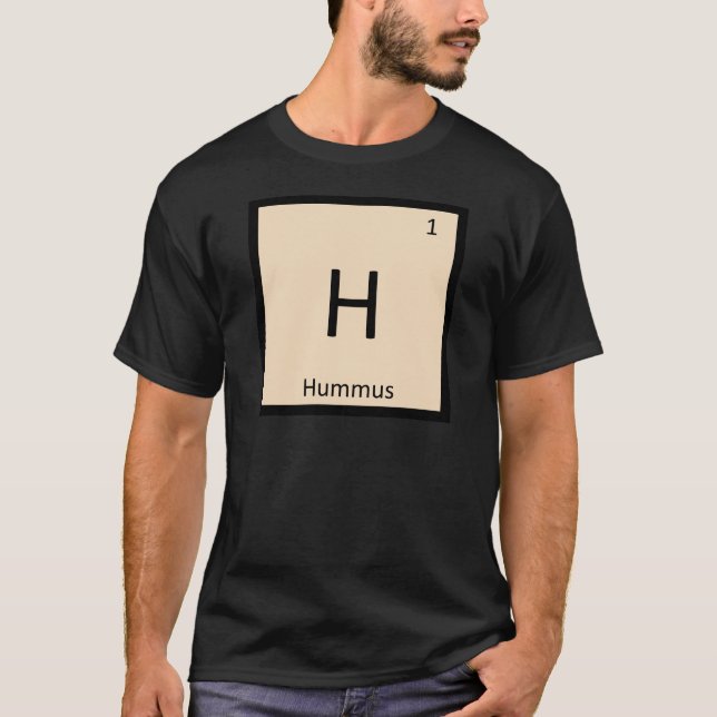 Camiseta H - Hummus Apetitosis Tabla periódica (Anverso)
