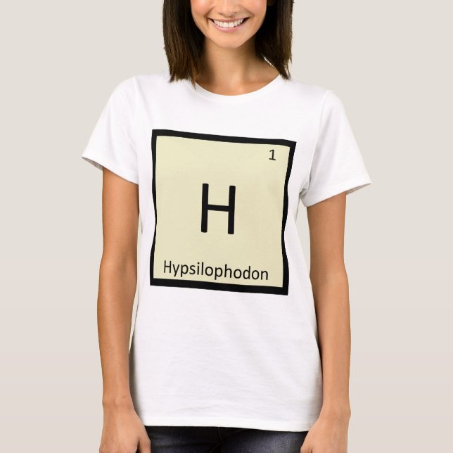 Camiseta H - Hypsilophodon Dinosaur Química Elemento (Anverso)
