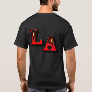 Camiseta ・° H^ Logotipo Guay LA Elegante Casual Casual Oscu