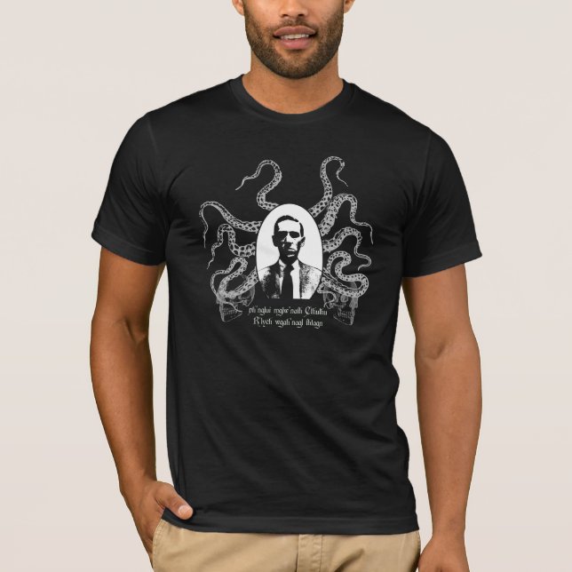 Camiseta H.P. Lovecraft, tentáculos y R'lyeh (Anverso)