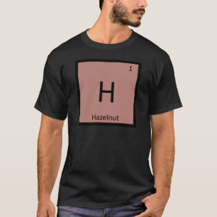 Camiseta H - Química de nueces de avellana Símbolo de la ta