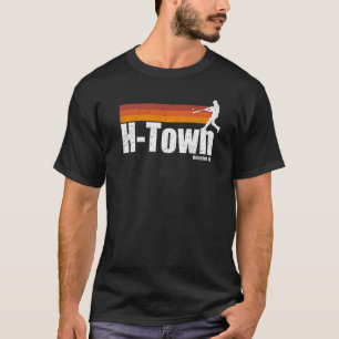 Camiseta H Town Houston City Texas Baseball Vintage Stripes