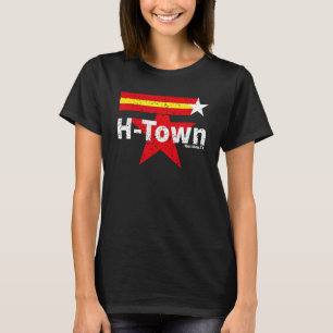 Camiseta H Town Houston Texas The Big H Retro Sunset 1