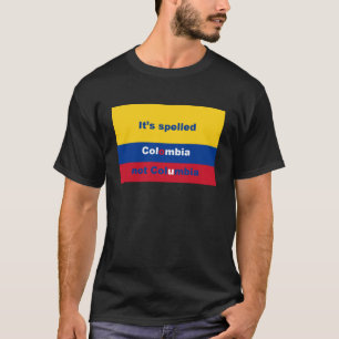Camiseta Ha deletreado Colombia no Columbia