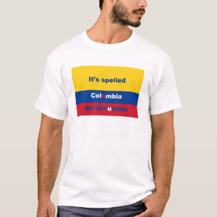 Camiseta Ha deletreado Colombia no Columbia