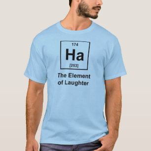 Camiseta Ha, el elemento de la risa