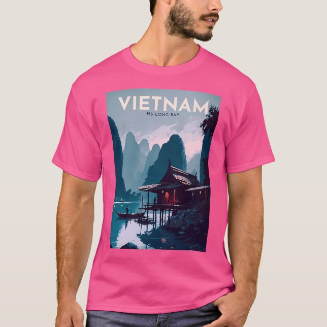 Camiseta Ha Long Bay Vietnam Poster (Anverso)
