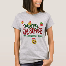 Camiseta Ha sido una emotiva Emoji divertida navidad