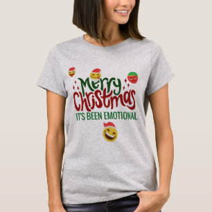 Camiseta Ha sido una emotiva Emoji divertida navidad