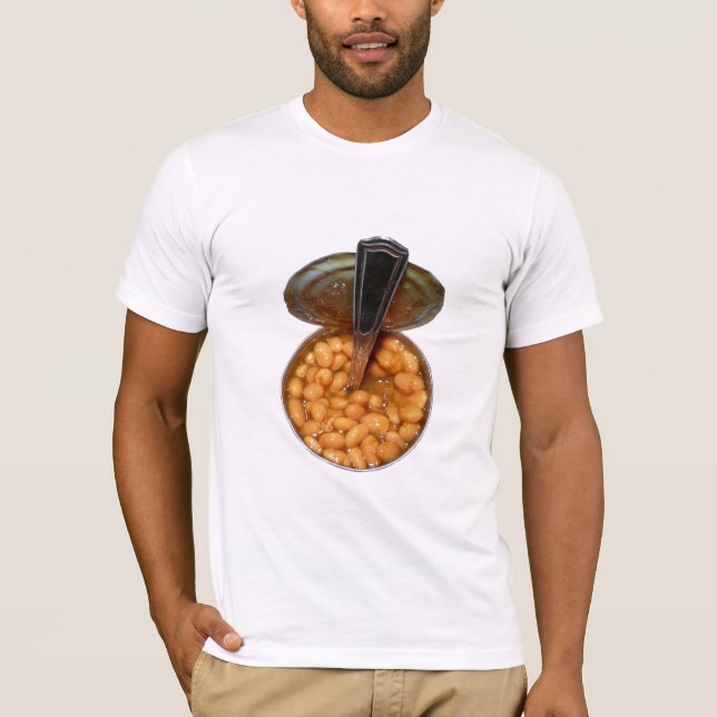 Camiseta Habas cocidas en lata con la cuchara (Anverso)