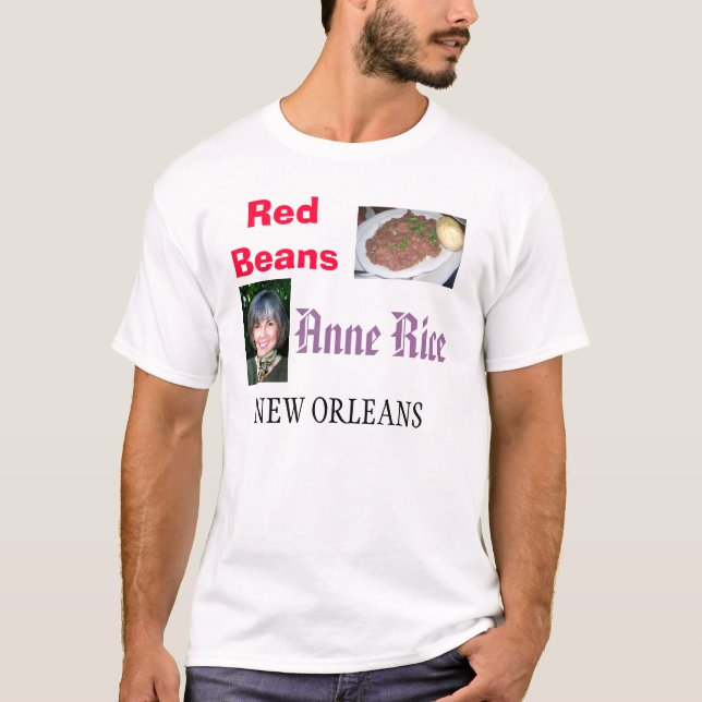 Camiseta Habas rojas/Anne Rice de New Orleans (Anverso)